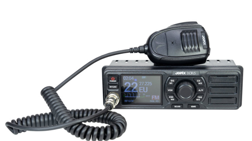 Statie radio CB JOPIX Doris 40CH, AM/FM, 4W, ASQ, Roger Beep, VOX, 12-24V PNI-DORIS-CB