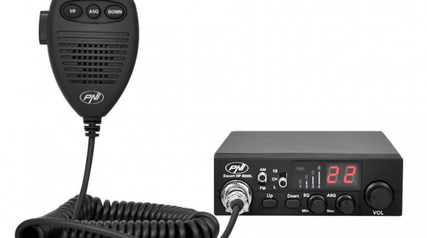 Statie Radio CB Pni Escort HP 8000L Cu ASQ Reglabil 12V 4W Lock Mufa De Bricheta Inclusa PNI-HP8000L