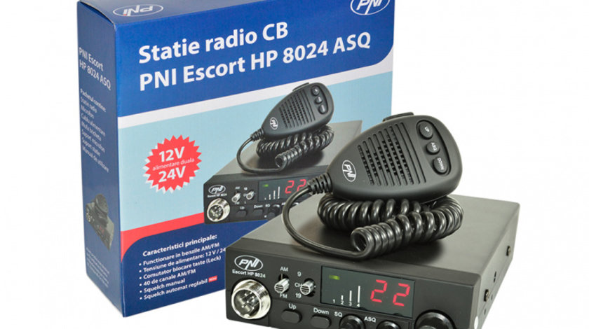 Statie Radio Cb Pni Escort Hp 8024 12/24v Cu Asq Reglabil PNI-HP8024