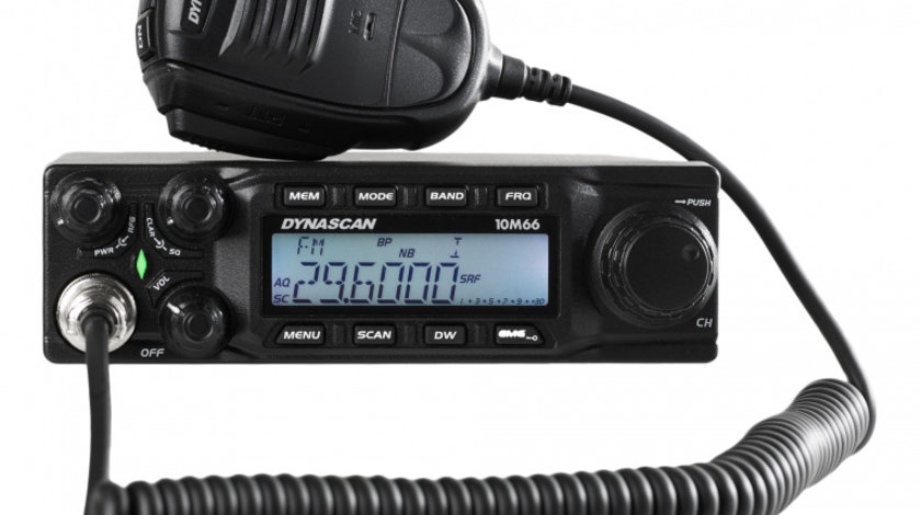 Statie radioamatori PNI Dynascan 10M66 CB, AM, FM, LSB, USB, 28-29.7Mhz, ASQ, DTMF, Roger Beep, 12V, CTCSS, DCS, programabila PNI-DYN-10M66