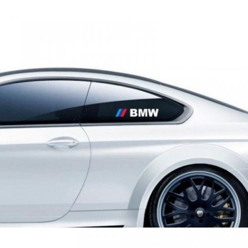 Sticker Geam Bmw Negru Set 2 Buc