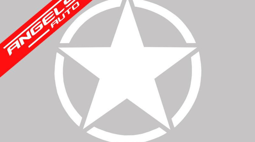 Sticker Stea ALB Universal compatibil cu Jeep, SUV, sau alte Autoturisme