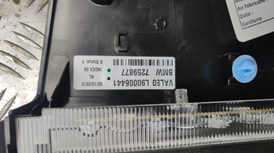 Stop luneta BMW seria 3 F30 2.0 D 184Cp / 135kw cod motor N47D20C , transmisie manuala , an 2013 cod 7259877