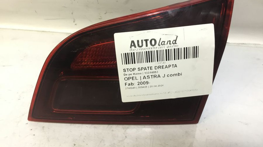 Stop Spate Dreapta 13314053 De pe Haion Opel ASTRA J combi 2009