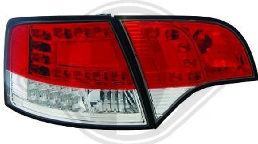 STOPURI CU LED AUDI A4 B7 FUNDAL RED/CRISTAL -COD 1017895