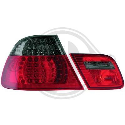 STOPURI CU LED BMW E46 COUPE FUNDAL RED/BLACK -COD 1215997