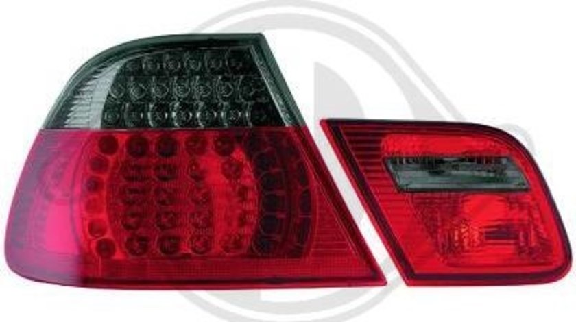 STOPURI CU LED BMW E46 COUPE FUNDAL RED/BLACK -COD 1215997