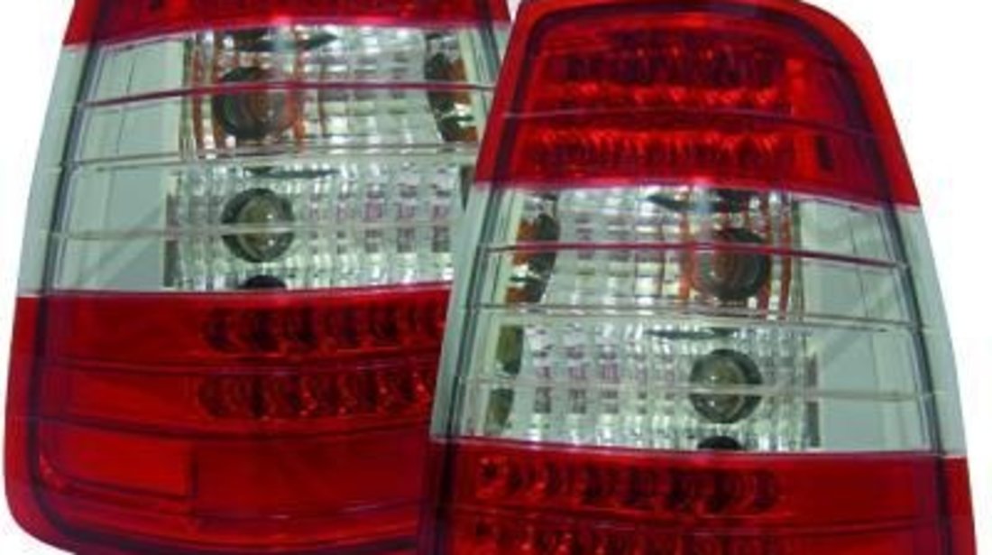 STOPURI CU LED MERCEDES W124 FUNDAL RED/CRISTAL -COD 1612998