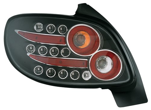 STOPURI CU LED PEUGEOT 206 CC FUNDAL BLACK -COD FKRLXLPG043