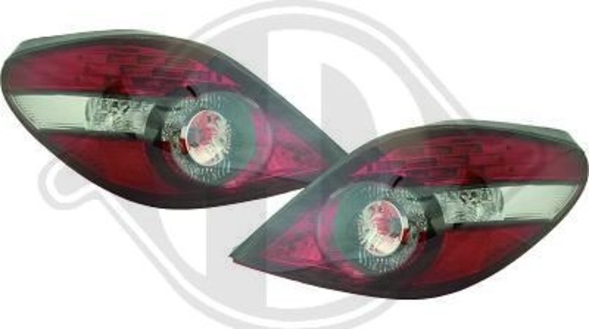 STOPURI CU LED PEUGEOT 207 CC FUNDAL RED/CRISTAL -COD 4226997