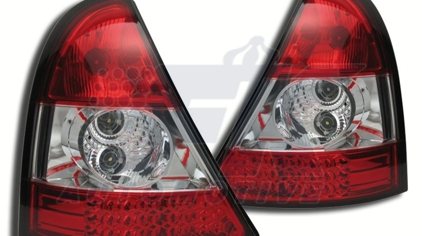 STOPURI CU LED RENAULT CLIO FUNDAL RED/CROM -COD FKRLXLRE203