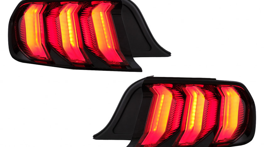 Stopuri Full LED compatibile cu Ford Mustang VI S550 (2015-2019) Semnal Dinamic Secvential