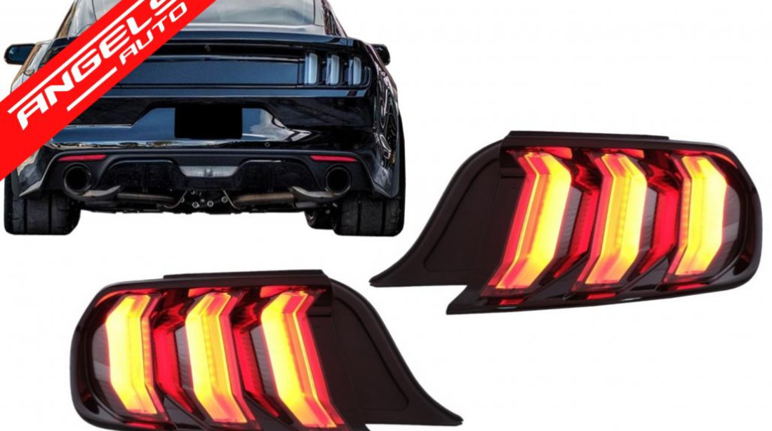 Stopuri Full LED Ford Mustang S550 Fumuriu Semnal Dinamic Secvential