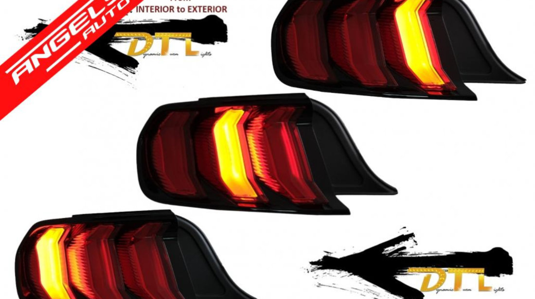 Stopuri Full LED Ford Mustang VI S550 (2015-2019) Semnal Dinamic