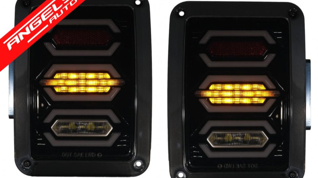 Stopuri Full LED Jeep Wrangler JK (2007-2017) Fumuriu