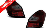 Stopuri Led Bar Skoda Fabia II 2007-2014 Rosu Fumu...