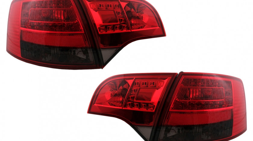 Stopuri LED compatibil cu Audi A4 B7 Avant 8ED (2004-2007) Rosu Fumuriu TLAUA4B7AVRS