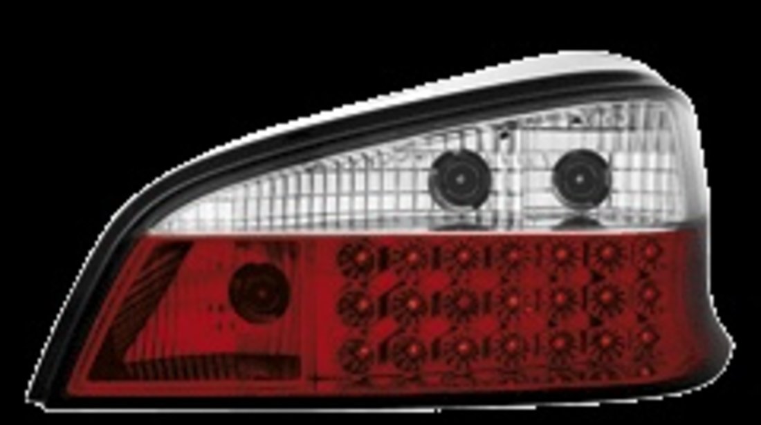 STOPURI LED PEUGEOT 106 FUNDAL ROSU-CRISTAL -cod RP06LRC