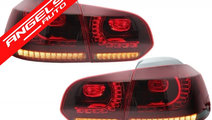 Stopuri LED VW Golf 6 (2008-2013) R20 Design Rosu ...