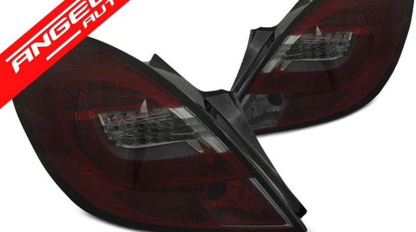 Stopuri Opel Corsa D 3 Usi 2006-14 Rosu Fumuriu Semnal Led