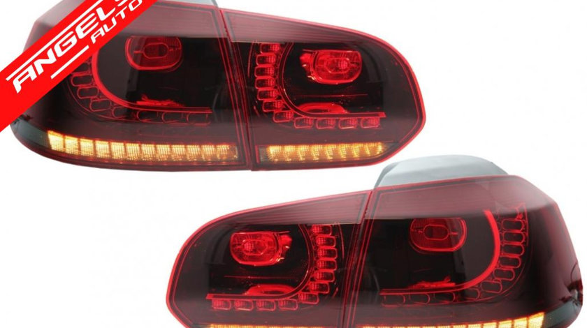 Stopuri VW Golf 6 (2008-2013) R20 Rosu Fumuriu Semnal Dinamic Full LED