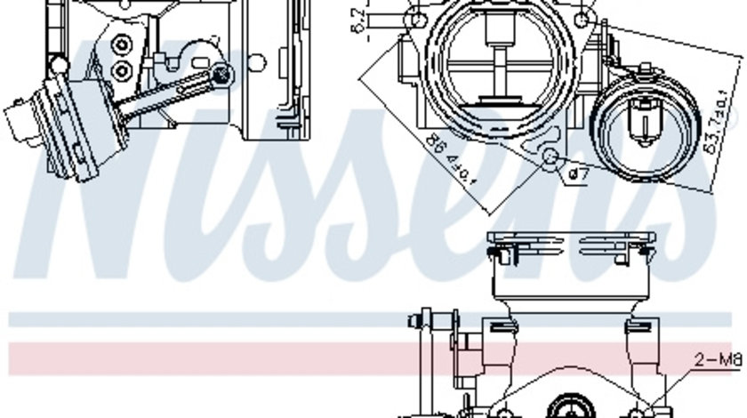 Supapa EGR (NIS98299 NISSENS) SEAT,SKODA,VW