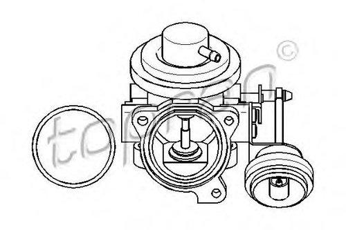 Supapa EGR SEAT CORDOBA (6L2) (2002 - 2009) TOPRAN 113 162 piesa NOUA