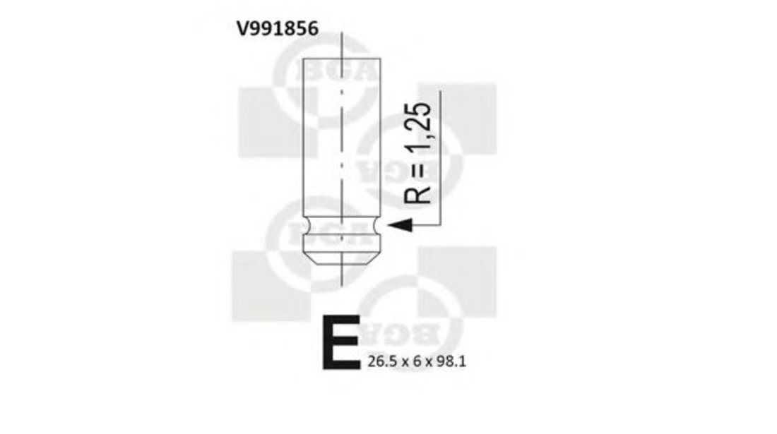 Supapa evacuare OPEL ASTRA G Hatchback (F48, F08) (1998 - 2009) BGA V991856 piesa NOUA