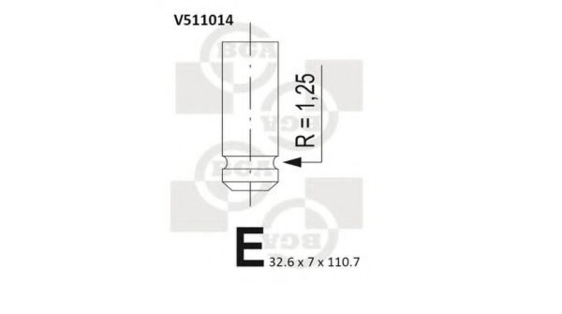 Supapa evacuare RENAULT MEGANE I Scenic (JA0/1) (1996 - 2001) BGA V511014 piesa NOUA