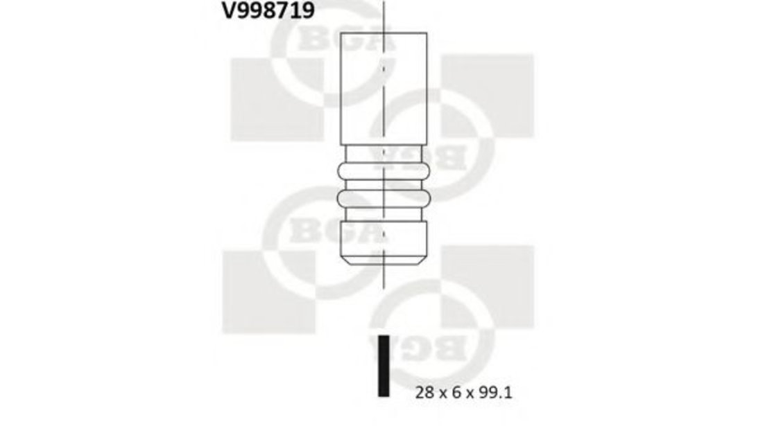 Supapa evacuare VW LUPO (6X1, 6E1) (1998 - 2005) BGA V998719 piesa NOUA