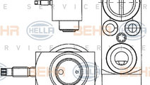 Supapa expansiune, clima (8UW351234401 HELLA) LAND...