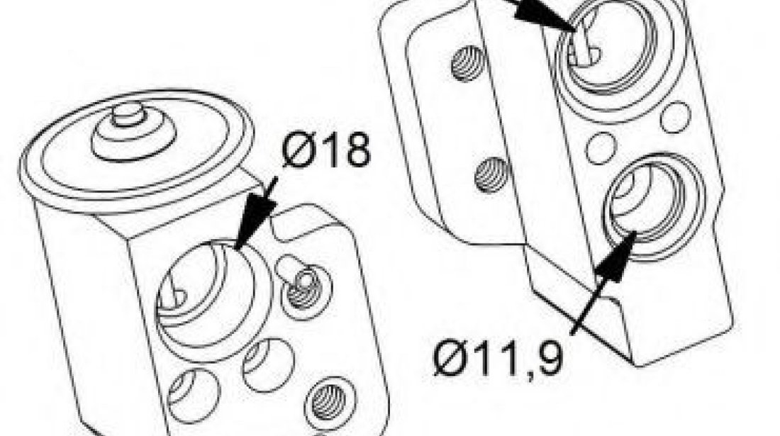 Supapa expansiune, clima SEAT ALTEA XL (5P5, 5P8) (2006 - 2016) NRF 38417 piesa NOUA