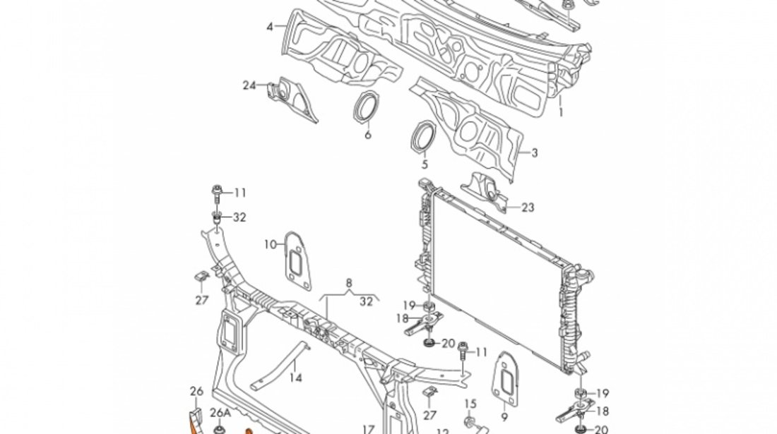 Suport Far Dreapta Oe Audi A5 8T3 2007-2011 8T0805608