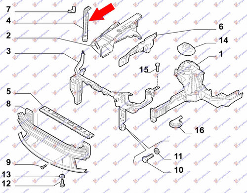 Suport Far - Fiat Bravo 2007 , 51792690