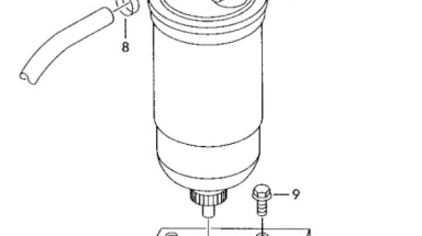 Suport filtru motorina 1.9 TDI (E3) Volkswagen Golf 1J 66 kw ALH 1999 2000 OEM 1J0127225B
