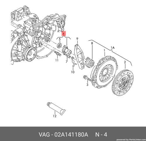 Suport rulment priza directa Volkswagen Golf 5 1.6 B 77 KW BSE 2005 OEM 02A141180A