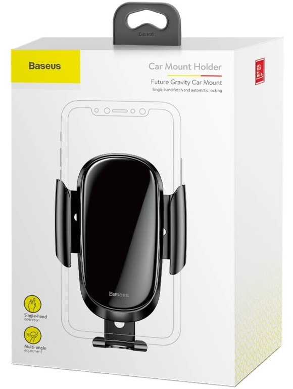 Suport Telefon Auto Baseus Future Gravity Car Mount Pentru Grila Ventilatie 4-6&quot; Negru SUYL-WL01