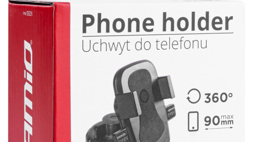 Suport Telefon Auto Cu Ventuza Pentru Bord Sau Parbriz Amio 03231