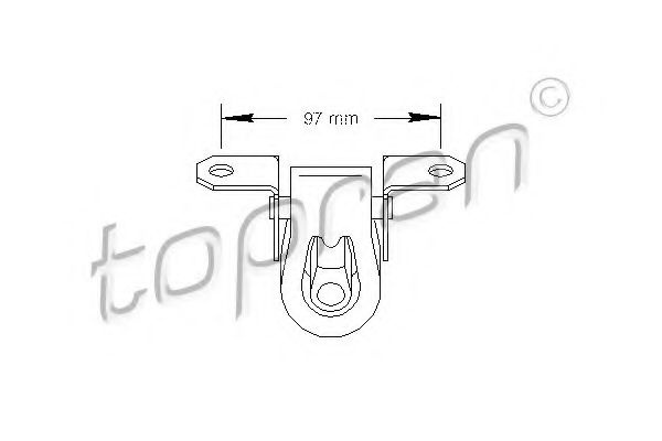 Suport, toba esapament VW PASSAT (3A2, 35I) (1988 - 1997) TOPRAN 108 644 piesa NOUA