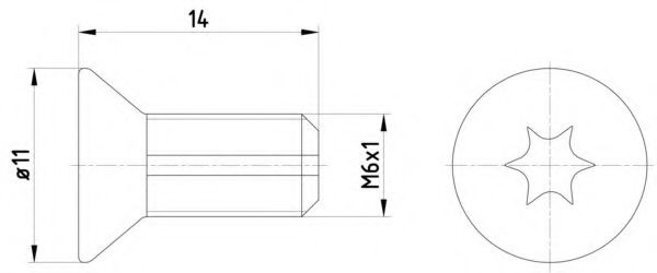 Surub, disc frana CITROEN C5 I (DC) (2001 - 2004) TEXTAR TPM0012 piesa NOUA