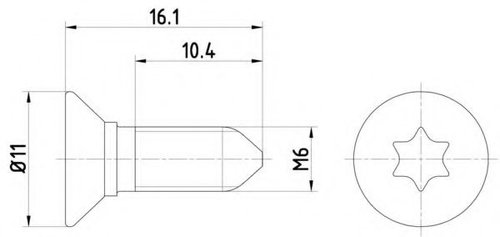 Surub, disc frana HYUNDAI i10 (PA) (2007 - 2013) TEXTAR TPM0008 piesa NOUA