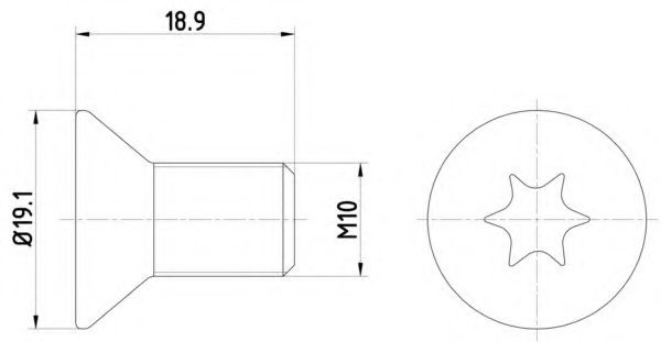 Surub, disc frana LAND ROVER RANGE ROVER SPORT (LS) (2005 - 2013) TEXTAR TPM0010 piesa NOUA