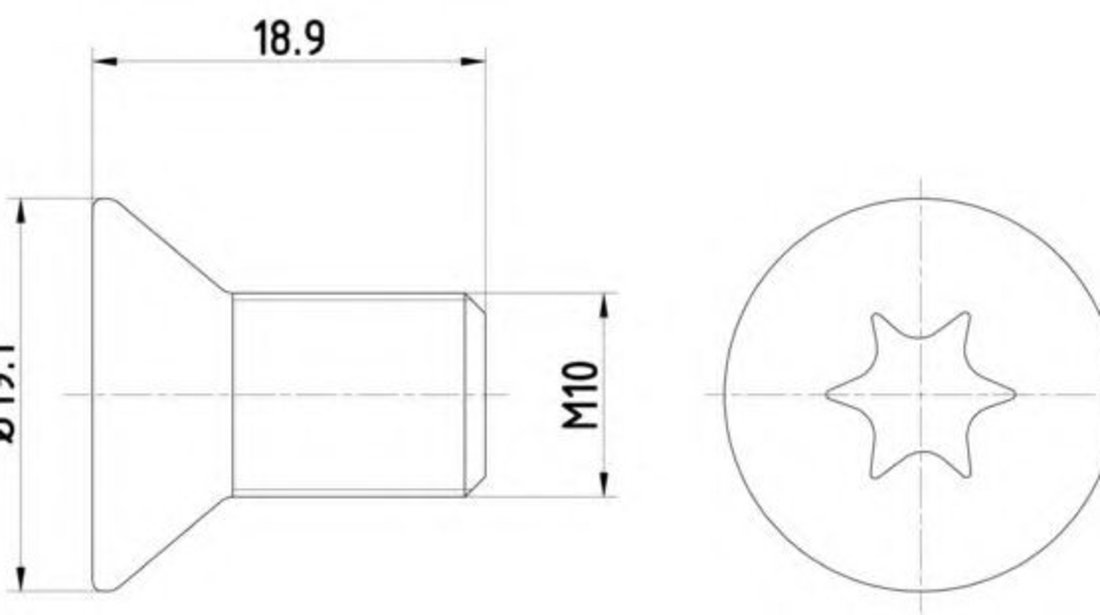 Surub, disc frana MINI MINI Roadster (R59) (2012 - 2016) TEXTAR TPM0010 piesa NOUA