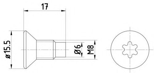 Surub, disc frana NISSAN INTERSTAR caroserie (X70) (2002 - 2016) TEXTAR TPM0004 piesa NOUA