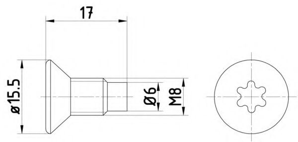 Surub, disc frana RENAULT LAGUNA II (BG0/1) (2001 - 2016) TEXTAR TPM0004 piesa NOUA