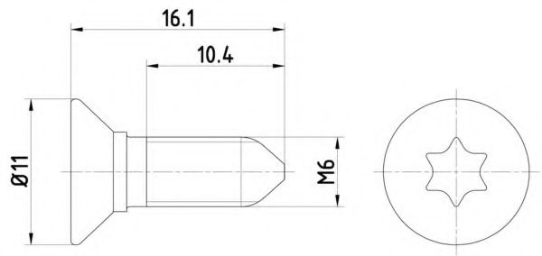 Surub, disc frana SAAB 9-3 Combi (YS3F) (2005 - 2016) TEXTAR TPM0008 piesa NOUA