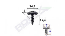 Surub fixare pentru audi,vw, skoda5x15.4mm set 10 ...