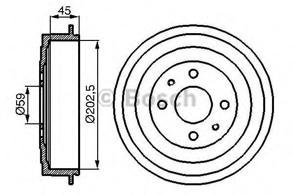 Tambur frana ALFA ROMEO 145 (930) (1994 - 2001) BOSCH 0 986 477 109 piesa NOUA