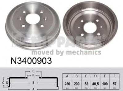 Tambur frana CHEVROLET AVEO Limuzina (T300) (2011 - 2016) NIPPARTS N3400903 piesa NOUA