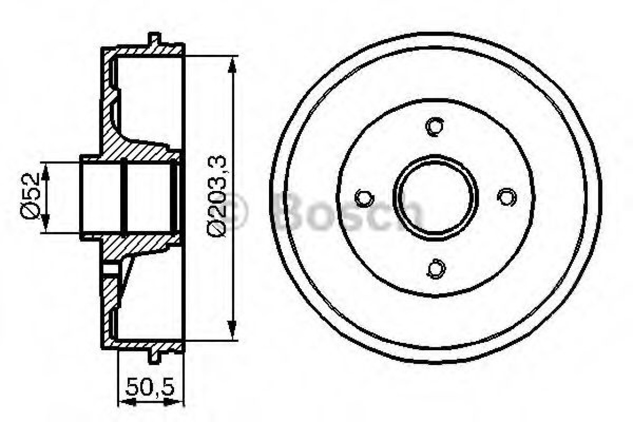 Tambur frana DACIA LOGAN (LS) (2004 - 2016) BOSCH 0 986 477 120 piesa NOUA